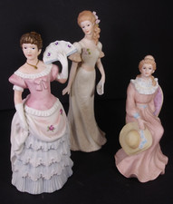 1991 Homco Masterpiece Porcelain VICTORIA & 2 Other Women Figurines LOT of 3 picture