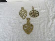 SET OF 3~Lovely+Vintage 1970'S[SOLID  BRASS TRIVETS ]~~JAPAN picture