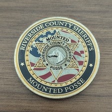 Riverside County Sheriff's Mounted Posse Challenge Coin picture