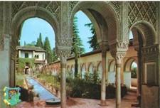 Old postcard Arcadas y Jardines-Granada unused postcard e3528i picture