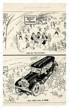 Cambridge Massachusetts 1923 Magazine Beach Joy Riders Cartoon Standard Postcard picture