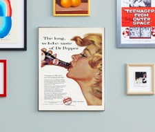 Framed Dr Pepper sexy 1959 Vintage Restored Magazine Ad picture