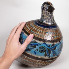 RARE Jose Bernabe (1935-2019) Signed Tonala Mexican Bird Ceramic c.1960's picture