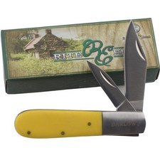 Rite Edge Yellow Barlow Pocket Knife 2 Folding Blades PA5023YW picture