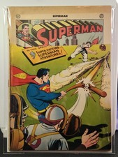 Superman 66 D.C. Comics 1950 Baseball Cover picture