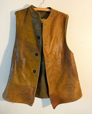 WWI US Army M1917 Leather Jerkin 1918 A.J. Bates Boston Depot Original picture