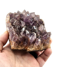 664G Natural Amethyst geode quartz cluster crystal specimen Healing Brazil 1971 picture