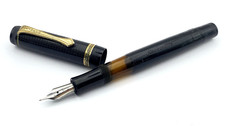 VINTAGE KAWECO ELITE 183A FOUNTAIN PEN IN BLACK CHASED SPRINGY STEEL FINE NIB picture