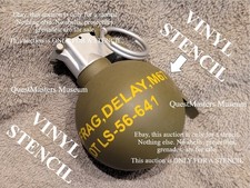 U.S. Vietnam Era M67 Fragmentation Grenade VINYL STENCIL, Stencil 052 picture