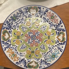 Vintage Mexican Talavera Tecayehuat Hand-Painted Plate Puebla Mexico picture