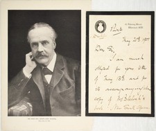 1901 LORD BALFOUR 10 DOWNING STREET LONDON ORIGINAL LETTER  Read P506 picture