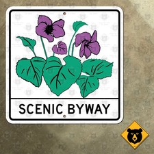 Wisconsin scenic byway highway marker road route sign 2023 12x12 picture