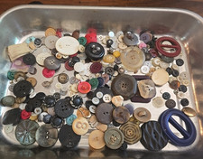 Lot Vintage Antique Buttons Mixed Lot As Is Damaged Dirty Bakelite UNSORTED picture