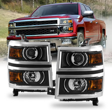 - Fit 2014-2015 Chevy Silverado 1500 14-15 Halogen Type Projector Headlights OE picture