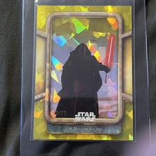 A Narrow Escape 2024 Topps Star Wars Sapphire YELLOW 52/75 Refractor Card #55 picture
