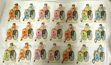21 Vintage Ephemera Die Cut Figural Geisha Girl Rickshaw Place Cards Decorations picture