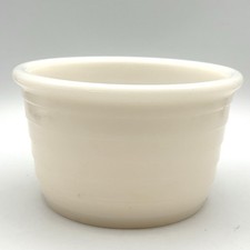Vintage White Milk Glass Mixing Bowl Ribbed Side 6” Diameter Farm House picture