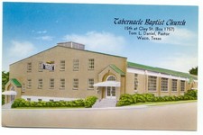 Waco TX Tabernacle Baptist Church Postcard ~ Texas picture