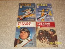 Lot of 4 War Time Popular Science Monthly Magazines All 1941 WWII Themed Books picture