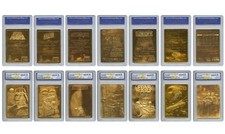STAR WARS 1996 Genuine 23KT Gold Cards Graded GEM-MINT 10 - COMPLETE SET OF 7 picture
