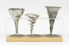 Royal Selangor Set of 3 Piece Fine Pewter Wine Funnel Aerators with Holder picture
