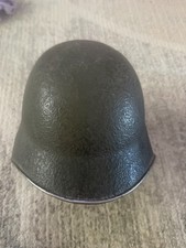 Vintage Swiss M18/43 Steel Combat Helmet Leather Liner Post WWII Military picture