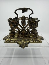 Vintage Brass Letter/Napkin Grapevine Leaf Design made in ENGLAND picture