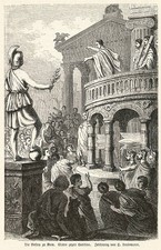 Cicero Roman orator politician Cicero delivers his speeches agains- Old Photo picture