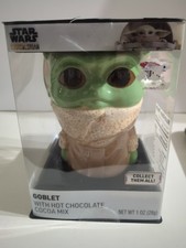 Star Wars Mandalorian Grogu Baby Yoda Goblet Cup Mug Ceramic Galerie 6” NWOB picture