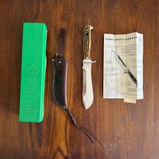 Pre-1964 PUMA WHITE HUNTER 6377 Knife SET • Full Box & Papers • UNCLEANED picture