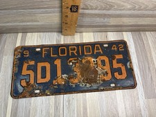 Vintage 1942 Florida License Plate picture