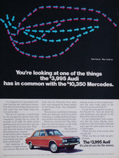 1973 Audi Sedan Vintage Original Print Ad-8.5 x 11