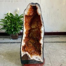 75.6LB Natural citrine geode quartz cave crystal Cathedrals specimen Healing picture