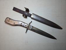 WWI German Ersatz Demag Trench Knife Bayonet w/Scabbard - Crank Handle picture