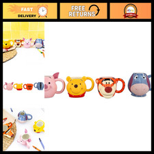Winnie the Pooh 4-Piece Mini Mug Set - Sculpted Ceramic, 4 oz Each, Cute Charact picture