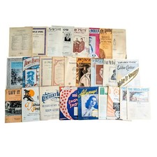 26 Antique Sheet Music Collection Lot Early 1920s Art Nouveau Ephemera picture