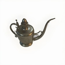 Antique 1896 S.Sternau & Co. Plated Alcohol Flagon Oil Lamp Filler Rare 01142 picture