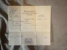 Tiffany & Co New York 1927 Invoice Billhead Letterhead Sales Receipt Vintage picture