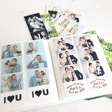 Photo Booth Photo Album - Holds 120 Photobooth 2x6 Photo Strips - Slide in - picture