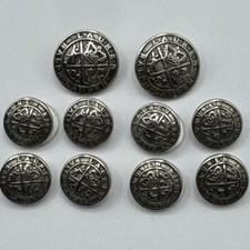 Polo Ralph Lauren Silver Crest Rugby Blazer Buttons Replacement 15mm 20mm Lot 10 picture