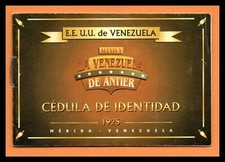 Venezuela Souvenir Cedula de Identidad 1925 