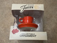 Genuine Fiesta Collectible Miniatures Ornament-NIB Orange teacup picture