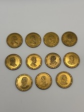 11 Vintage Presidential Commemorative Medals / Coins – Brass Token Collection picture