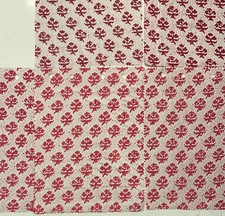 Five FORTUNY Sample Pieces - Persiano Red and White picture
