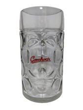 CZECHVAR Premium Czech Lager Glass Beer Mug, Traditional Dimpled Stein Style, 1 picture
