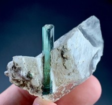 174 Carat Tourmaline Crystal Specimen with Quartz From Afghanistan picture