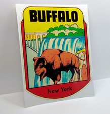 Buffalo New York Vintage Style Travel Decal / Vinyl Sticker, Luggage Label picture