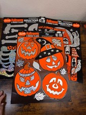 Prismatix Halloween Window Clings Lot 3 1994 Holographic Vintage USA Flaw picture