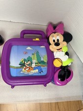 Vintage 1990s Disney Minnie Wind Up Musical Moving Screen Toys For Babies Crib picture