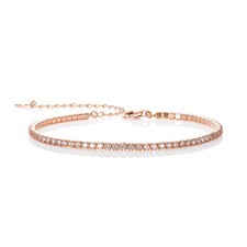 Namana Rose Gold Tennis Bracelet – Dainty 925 Silver with Cubic Zirconia picture